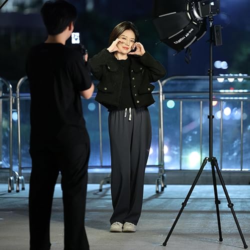 Miniatura 7 de Ulanzi Soporte de luz extensible para fotografía, trípode de luz de aluminio ajustable de 6.23 pies, trípode de iluminación de estudio portátil