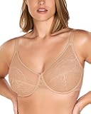Minimizer Bras for Women Enchante Full Coverage Underwire Bras Plus Size Lifting Floral Lace Bra for Heavy Breast