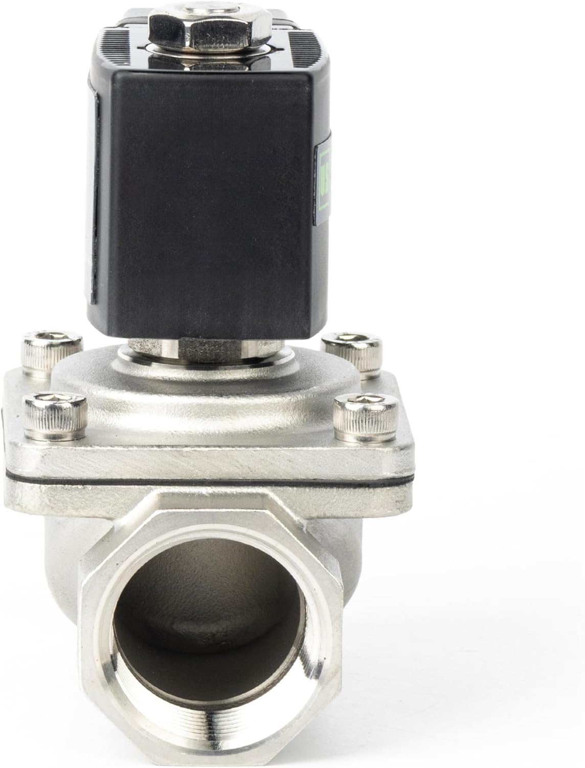 U.S. Solid 1" Stainless Steel Solenoid Valve - 12V DC Normally Closed Electric Solenoid Valve with Viton Seal, Junction Box Type