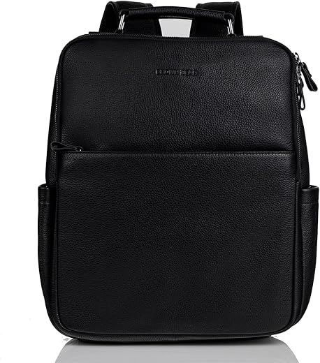 BROWN BEAR BB Havana Laptop Backpack - Black Office Bag for Men, 15'' Compatible, Quick-Access Front Pocket, Unisex, Moder...