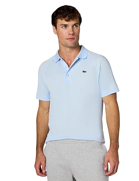 Lacoste Mens Sport Short Sleeve Regular Fit Green Croc Polo