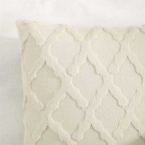 Miniatura 4 de BVEED Juego de 2 fundas de cojín decorativas de 16 x 16 pulgadas, fundas de almohada decorativas de felpa suave y corta de lana sintética para sofá,