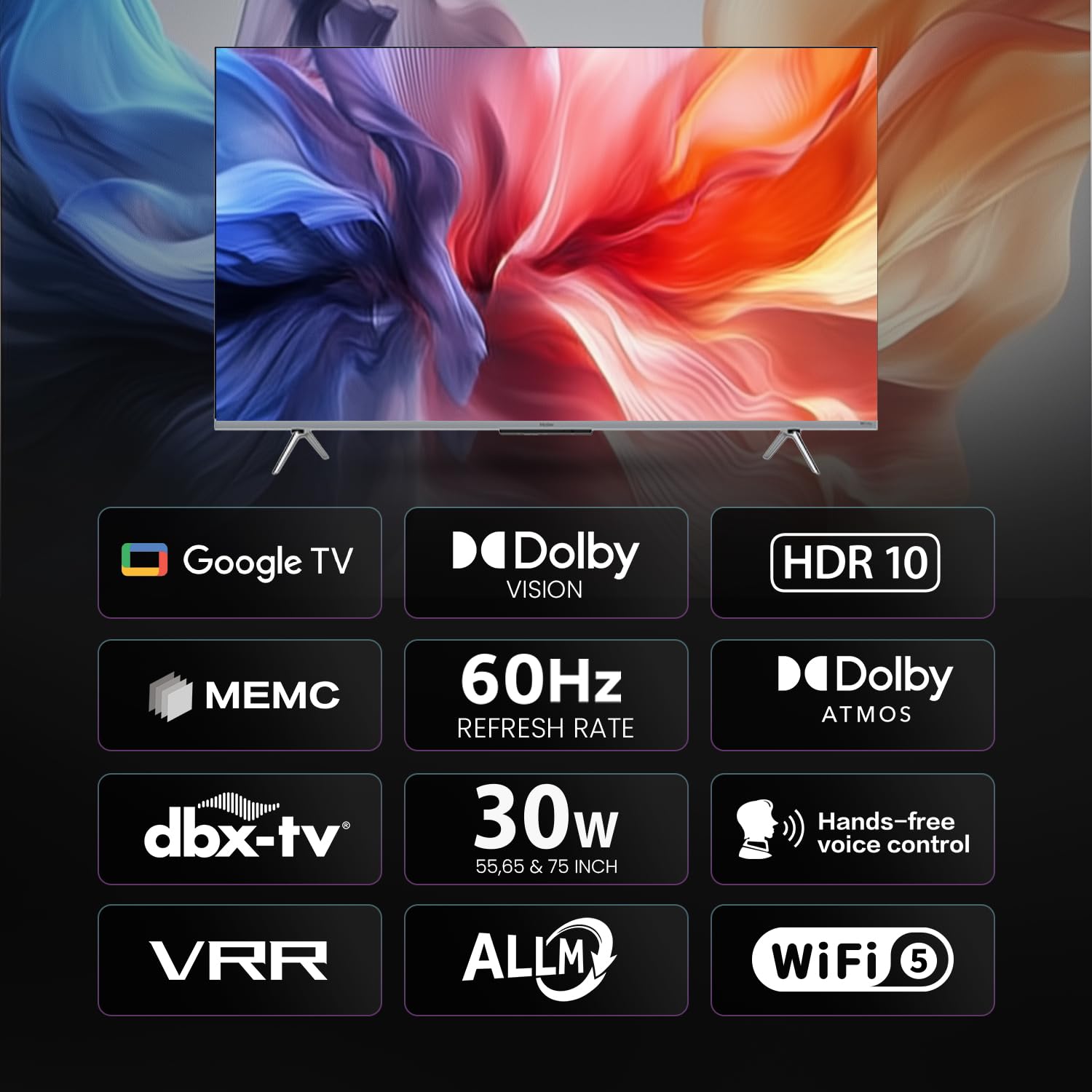 Haier 55" 4K Smart TV - Stunning Picture Quality -2