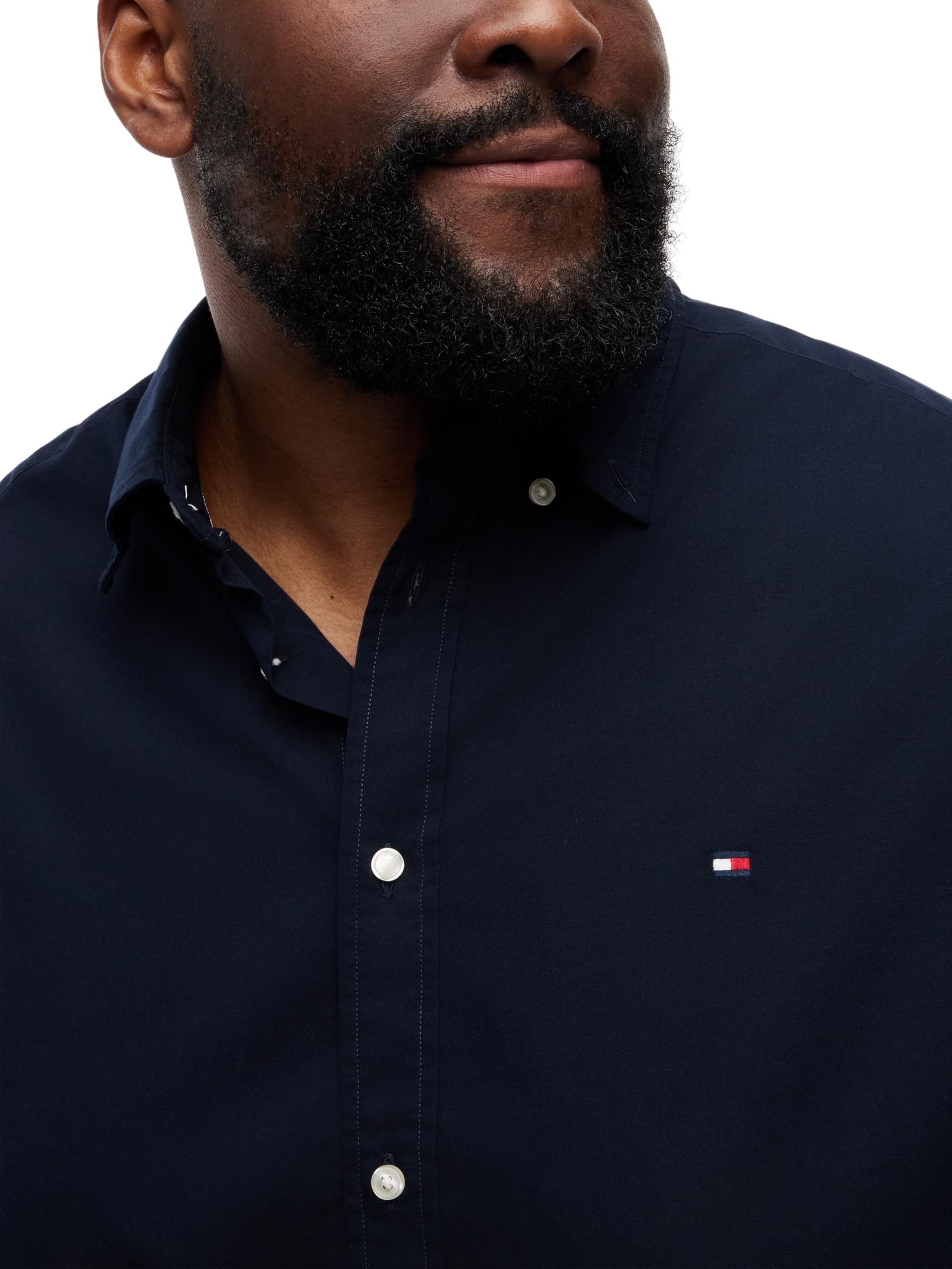 Tommy Hilfiger BT-Flex Poplin Solid S/S Shirt-b Mw0mw41257 Camisa S/S Hombre (Pack de 1)