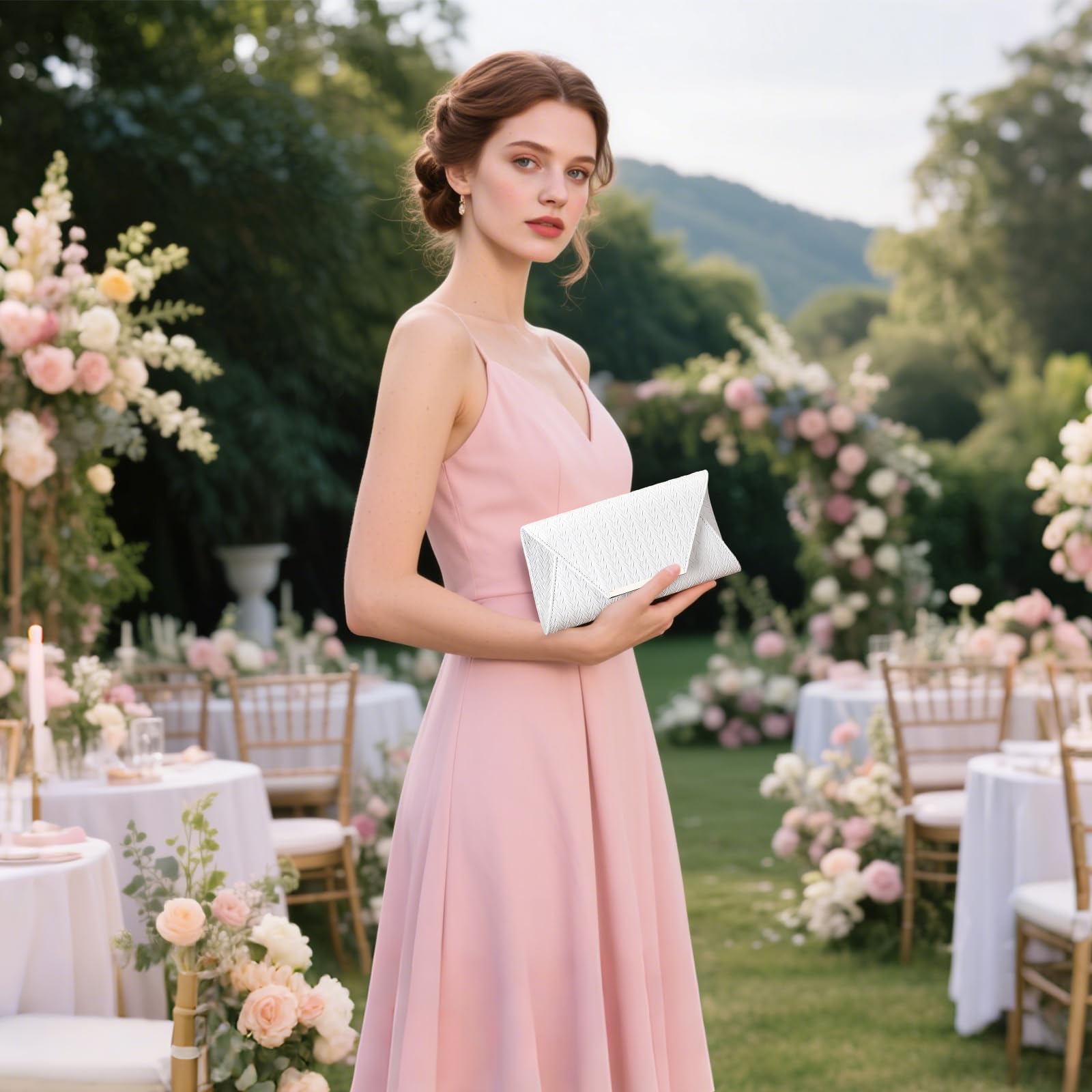 BAIGIO Sac de Soirée pour Femme Élégante Cuir PU Sac à main pour Fête de Mariage Pochettes et Clutches, Adapté pour Fête Mariage Banquet