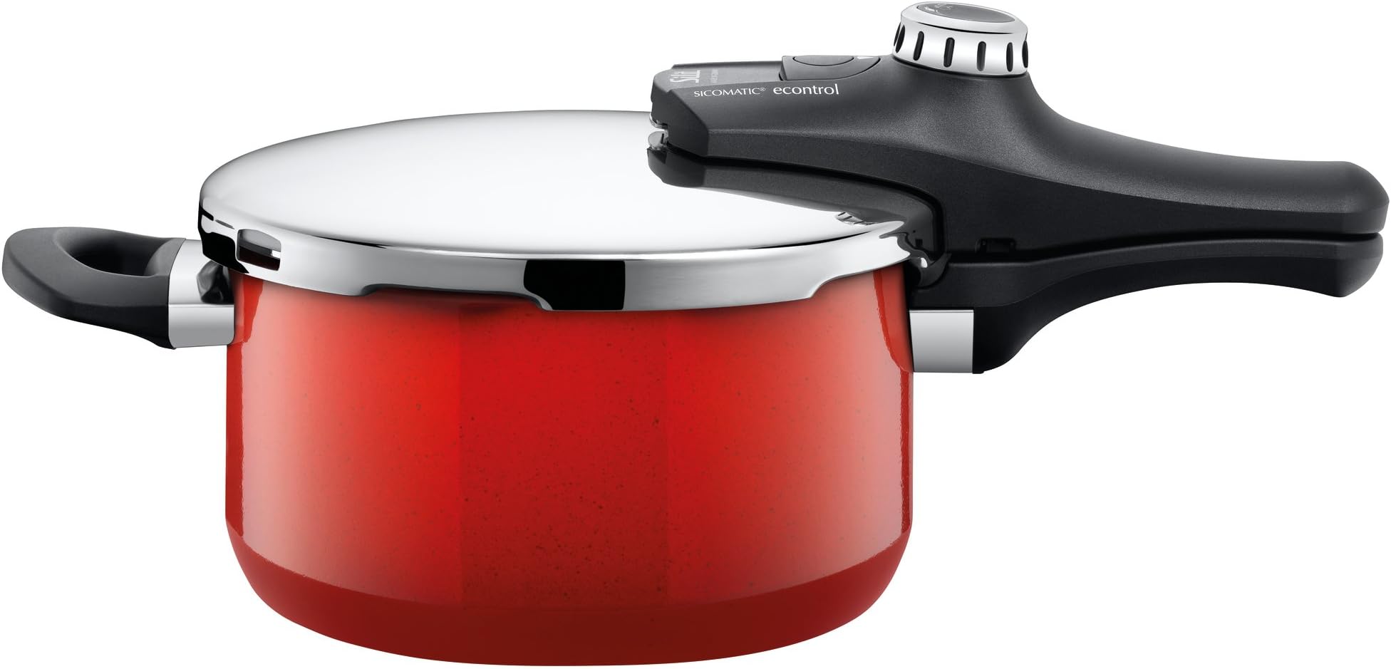 Silit Silargan Functional Ceramic Sicomatic Econtrol Pressure Cooker without Insert, Red, 22 cm, 4.5 Litre
