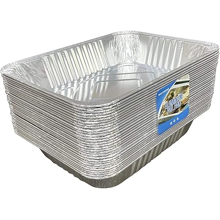 Amazon.com: [30 Count] 9 x 13 Aluminum Foil Pans Half Size Deep Steam