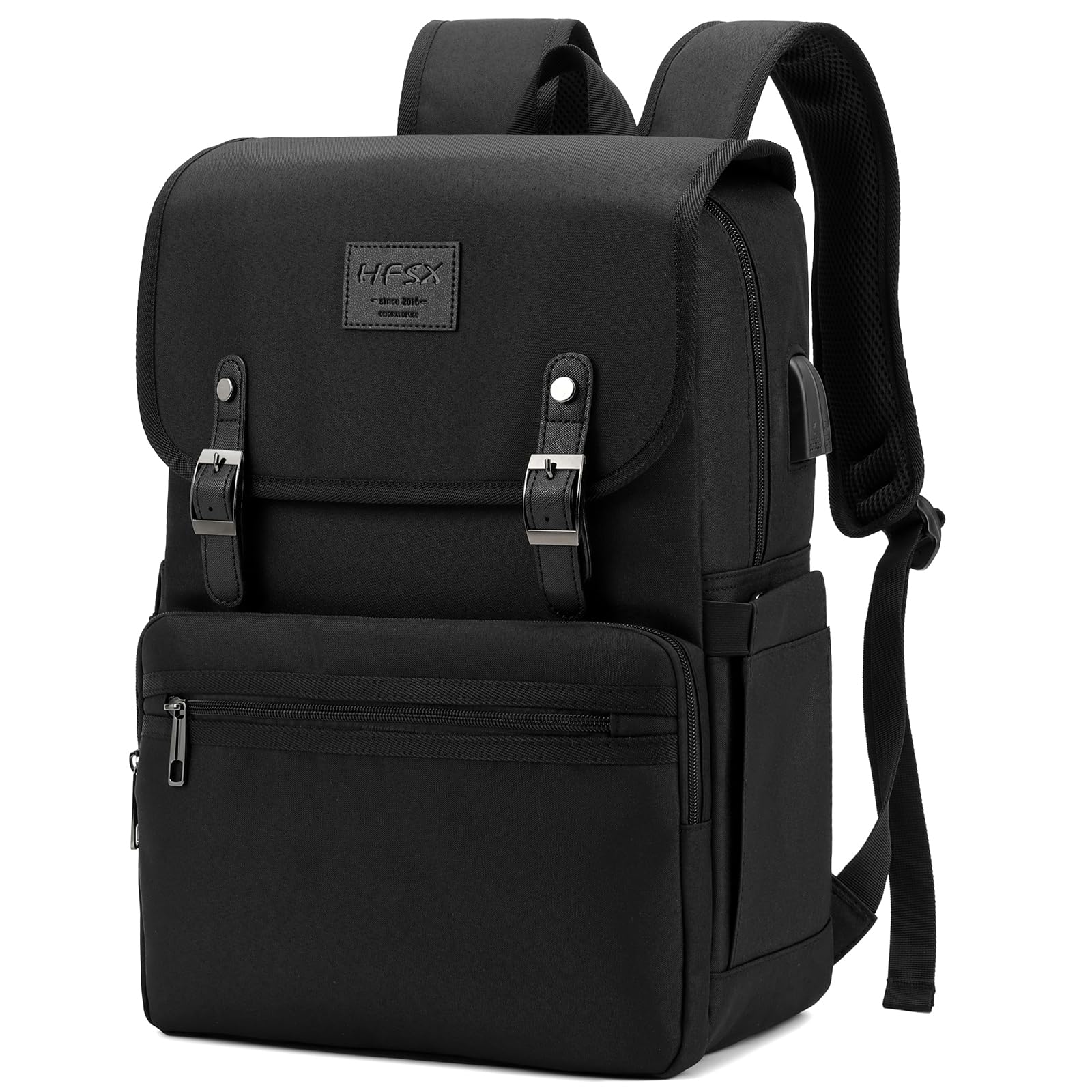 HFSX Anti Theft Laptop Backpack Men Women Vintage Backpack Bookbag College Backpacks Stylish Water Resistant Backpack Fits 15.6 Inch Laptop