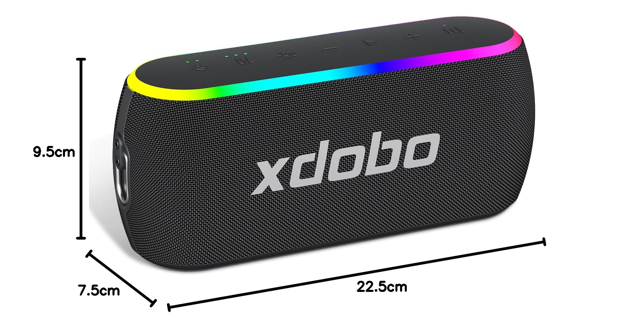 xdobo X8 III Altavoz Bluetooth portátil, 60 W con luces RGB, sonido envolvente TWS, tipo C