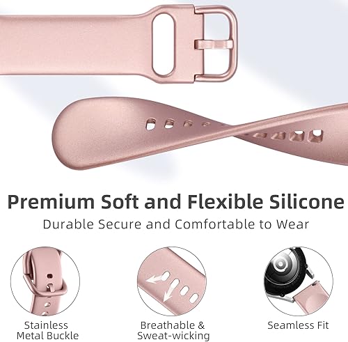 Miniatura 3 de DaQin Paquete de 10 correas compatibles con Samsung Galaxy Watch 7654 1.575 in 1.732 inWatch 6 Classic 1.693 in 1.850 inWatch 5 Pro 1.772 inWatch 4