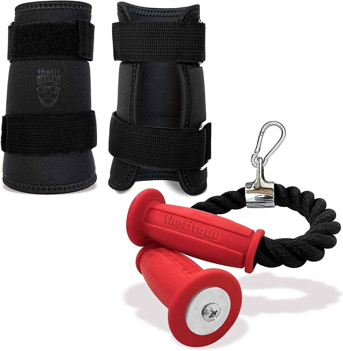 THEFITGUY Arm Guards and Tricep Rope Set - One Pair of Kettlebell Arm Guards and One Ergonomic Non-Slip Grips Tricep Rope Pull Down : Sports & Outdoors