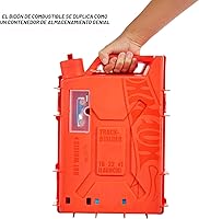 Vista 6 de Hot Wheels Juego de autos de juguete, Track Builder Unlimited Playset Fuel Can Stunt Box, 14 piezas componentes y vehículo a escala 1:64