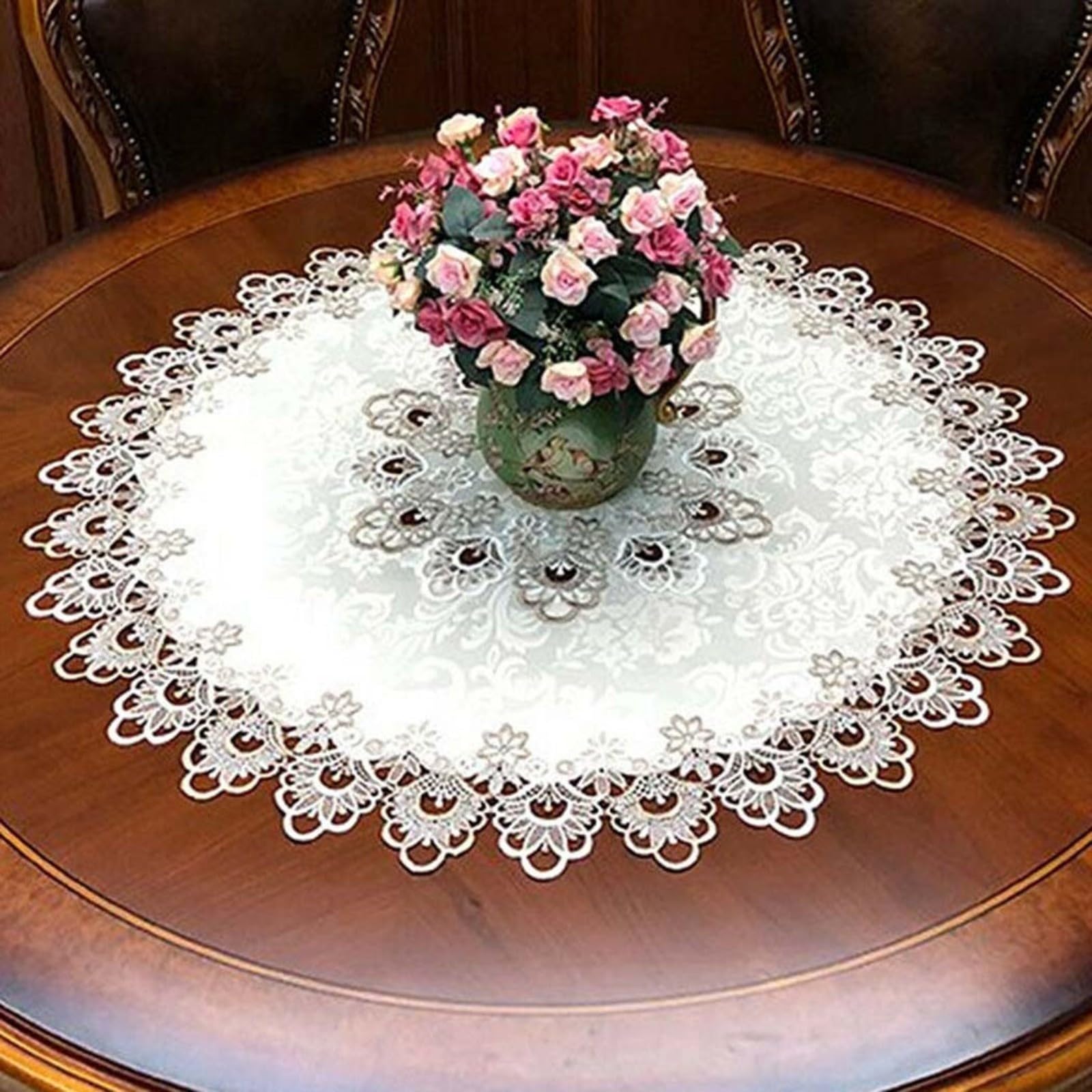 Nappe ronde en dentelle de table basse pour décoration de maison