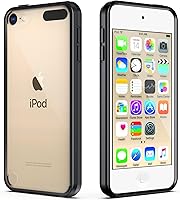 Vista 1 de Funda ULAK para iPod Touch 6ta generación, funda para iPod 5, transparente, suave, de TPU flexible, plástico rígido que absorbe golpes, Negro