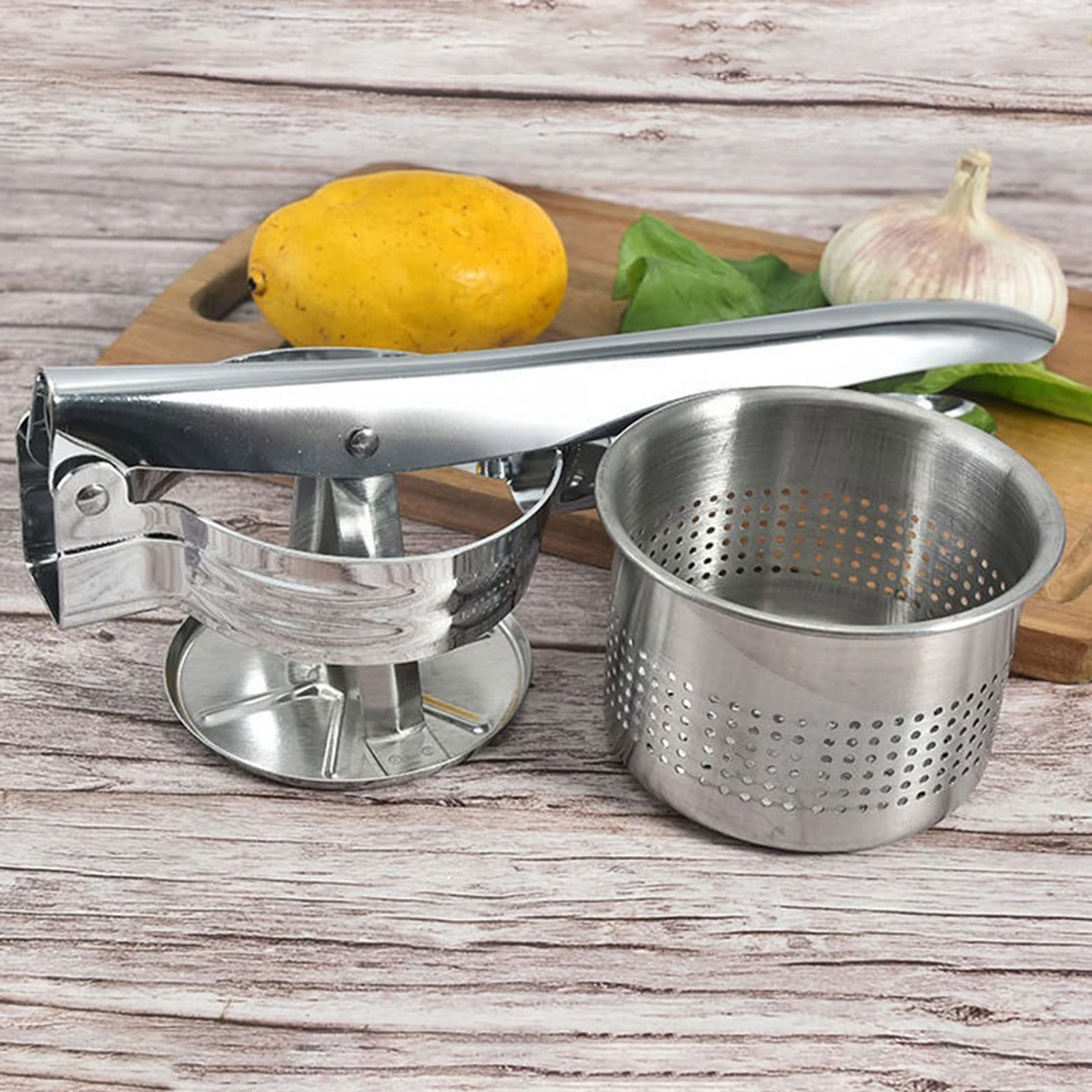 Kartoffelstampfer Edelstahl Wasserpresse Gemüsepresse Gemüsefüllung Gemüse-Dörrgerät Knödel