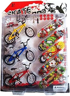 Remeehi Mini Finger Sports Skateboards with Metallic Stents 3 Bicycles 5 Skateboards