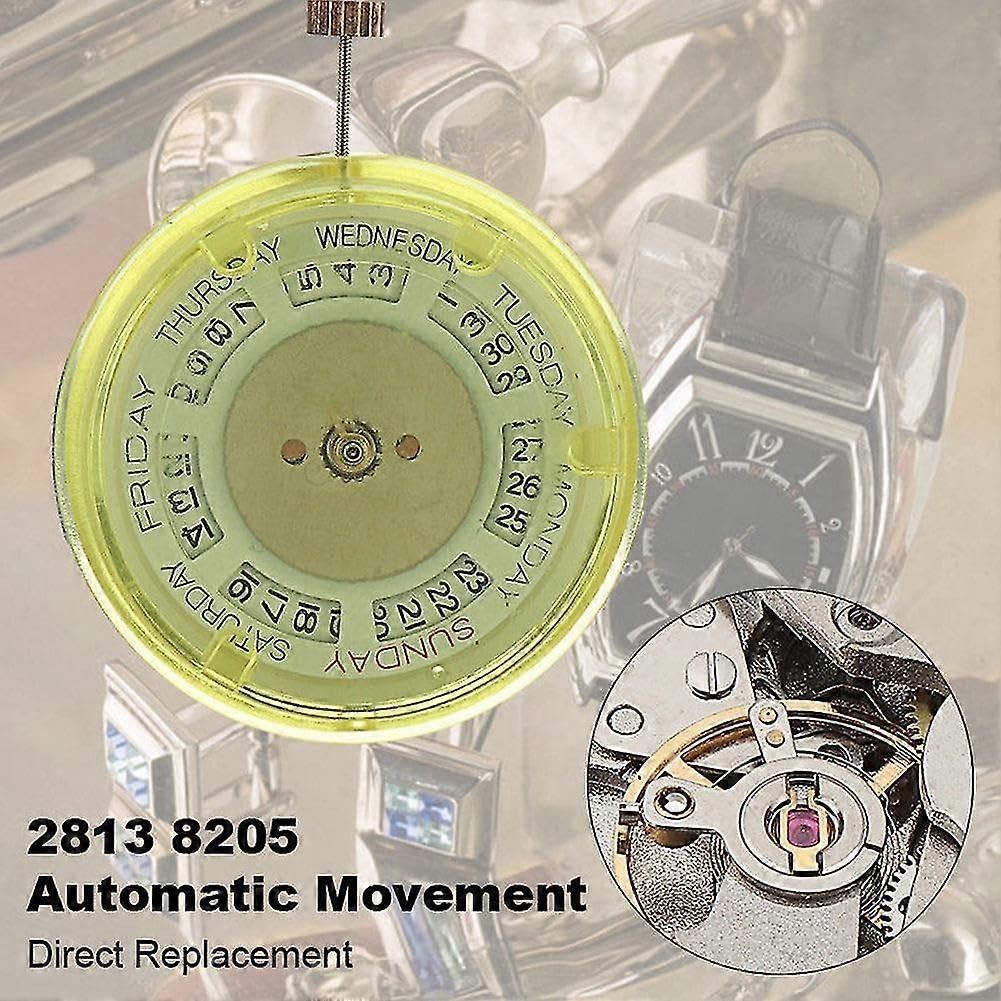 2813 8205 mechanizm automatyczny zegarek podwójny kalendarz dzień data dokładność bezpośredni zamiennik mechaniczny W