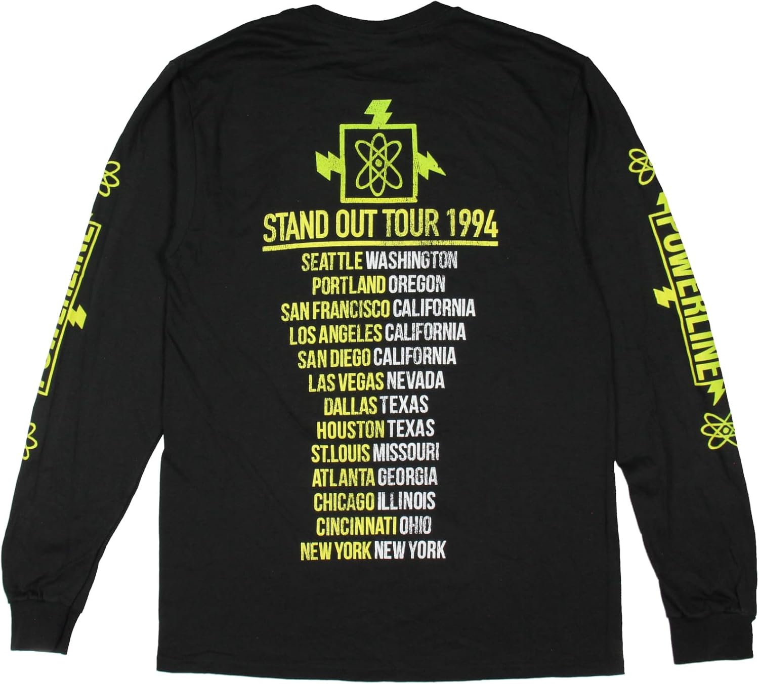 Disney Powerline Stand Out Concert Goofy Tour Long Sleeve Mens T-Shirt
