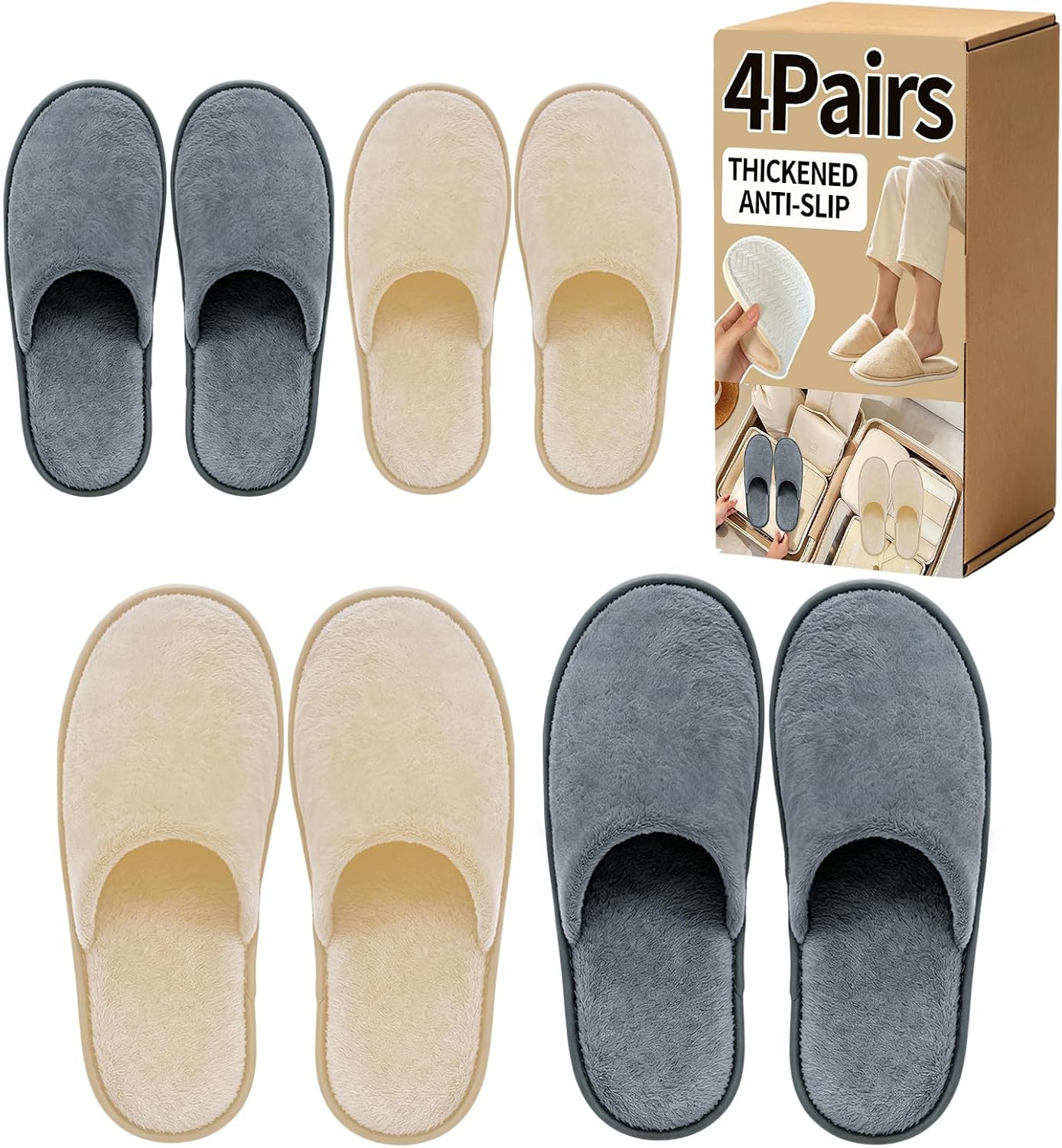 Guest Slippers Disposable For Guests Washable Reusable