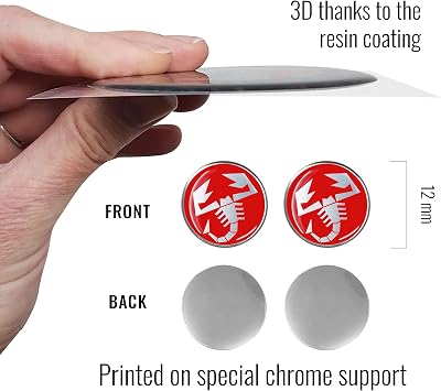 4R Quattroerre.it 3D Sticker Scorpions, 12 mm, Set of 2