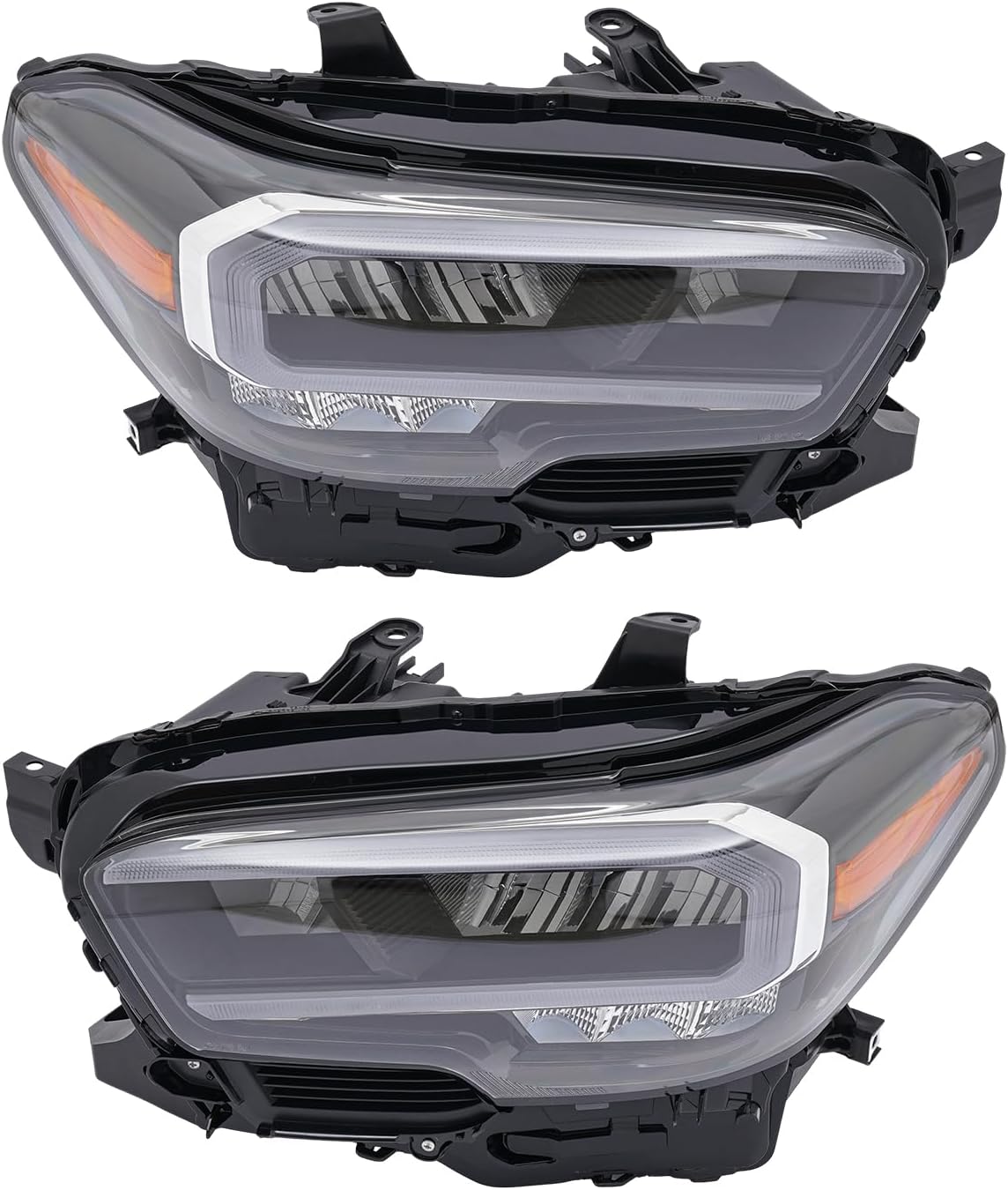 LENGBULIN Full LED Headlight Assembly Set for 2020–2023 Toyota Tacoma Black Housing