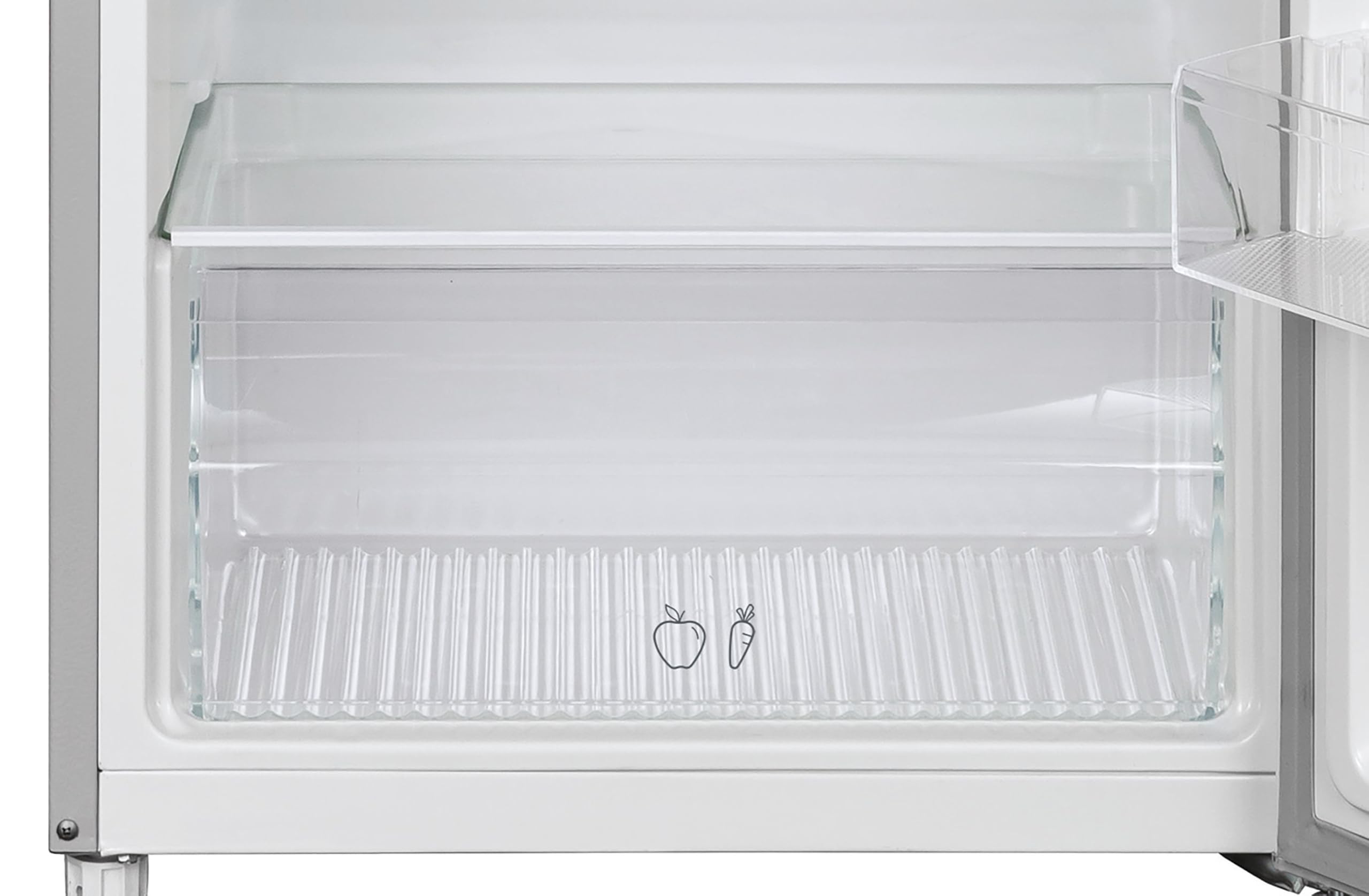 CANDY Frigorifero Doppia Porta a libera installazione, 242 Litri, 41 dB, Silver, Classe E, AxLxP 143x55x55 cm Compatto, Porta Reversibile - CDG1S514ES