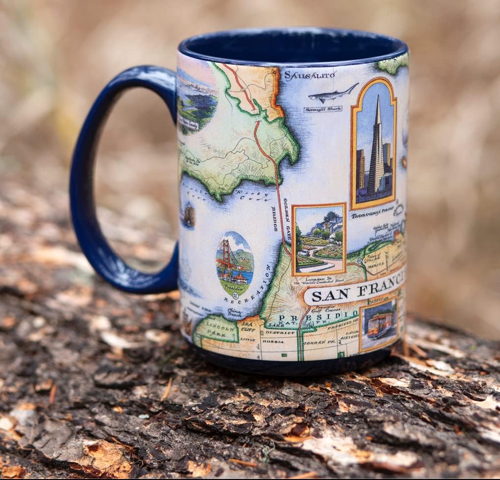 Xplorer Maps San Francisco Bay Map Ceramic Mug (16oz) – BPA-Free Coffee Cup for Hot & Cold Drinks – Perfect for Office, Home, or Gift - Image 2