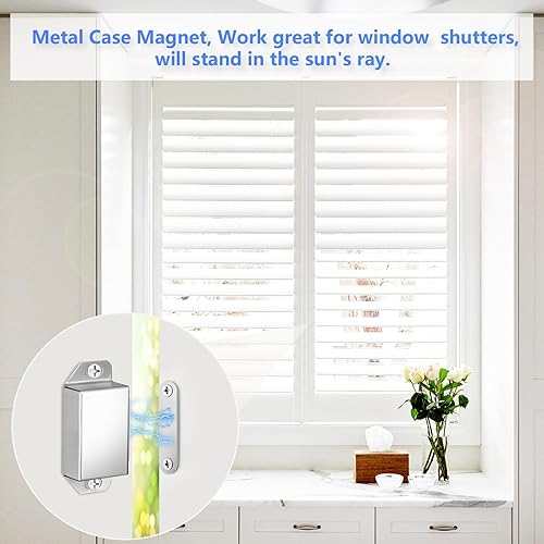 Miniatura 5 de 2 Pack Cierre magnético para puerta de alta resistencia - Fuerza de tracción de 30 libras para puertas de gabinete, persianas de ventana, puertas