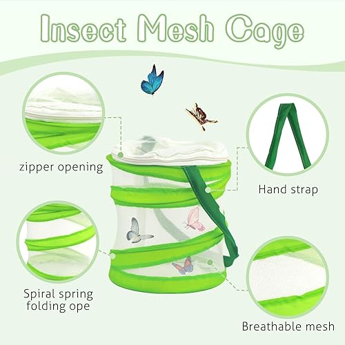 Miniatura 3 de Redes telescópicas de mariposa para niños, atrapadores de mariposas para niños, redes de captura de insectos, ideales para atrapar insectos,