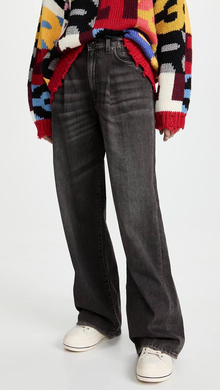 R13 Women's Damon Pleated Wide Leg