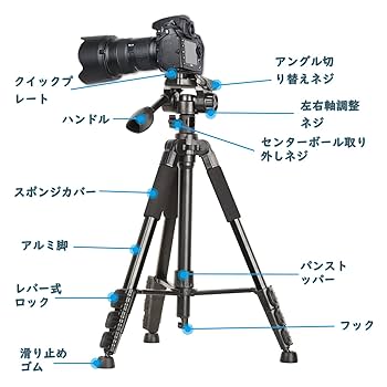 カメラ3脚 Amazon | Say good カメラ三脚 三脚俯瞰撮影 中心軸横断 360度