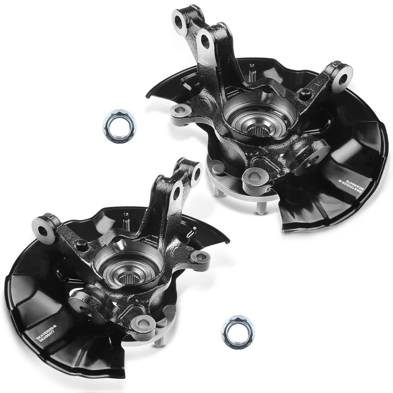 a-premium 2 x front steering knuckle & wheel bearing hub assembly compatible with toyota corolla 2014-2018, matrix 2014, replace # 4778202210, 4778102210