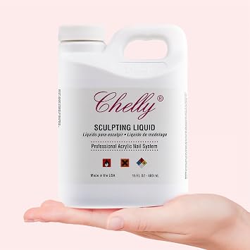 Chelly Sculpting Liquid, 16 Fl Oz, Professional Acrylic Nail System, Low Odor, MMA-Free, Non-Yellowing