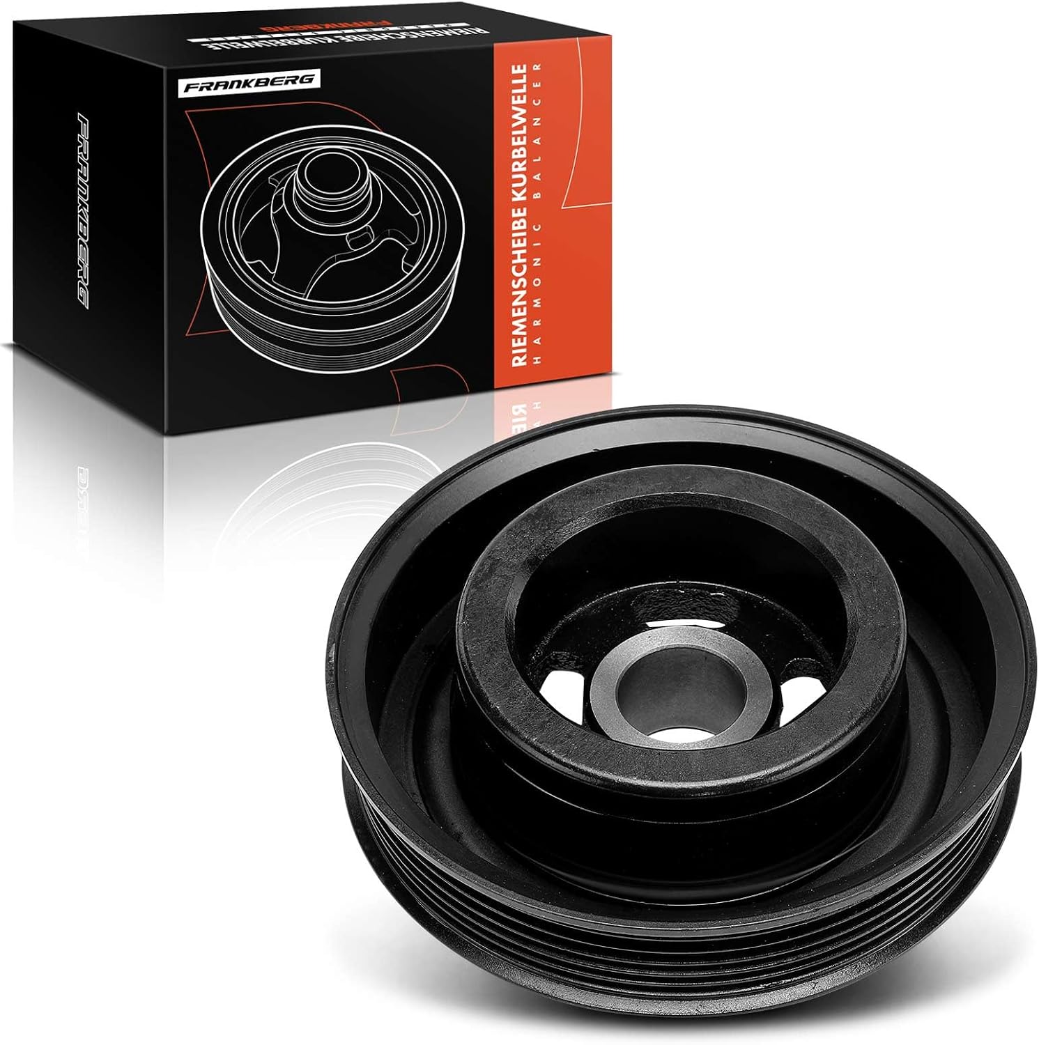A-Premium Engine Harmonic Balancer Crankshaft Pulley Compatible with Ford Focus 2004-2012, Fiesta 2008-2010, Ecosport 2011, C-Max II 2010, Grand C-Max II 2010, Mondeo 2007-2015, B-Max 2012