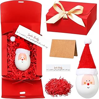 Shellwei Christmas Egg Pregnancy Announcement Box Reveal Baby Announcement Ideas Surprise Eggs Gifts Fun Ways to Announce Pregnancy for Future Dad, Grandparents, Friend(Red,Santa Claus)