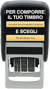 Timbro Autoinchiostrante Personalizzato 47x18 Mm + Gommina In - Foto 5