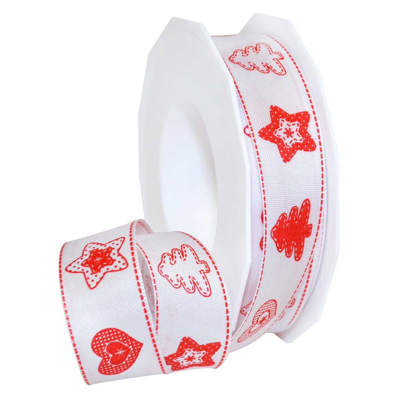 Ruban d'acétate rouge Verena pour embellir vos tables de fête et emballages cadeaux élégants