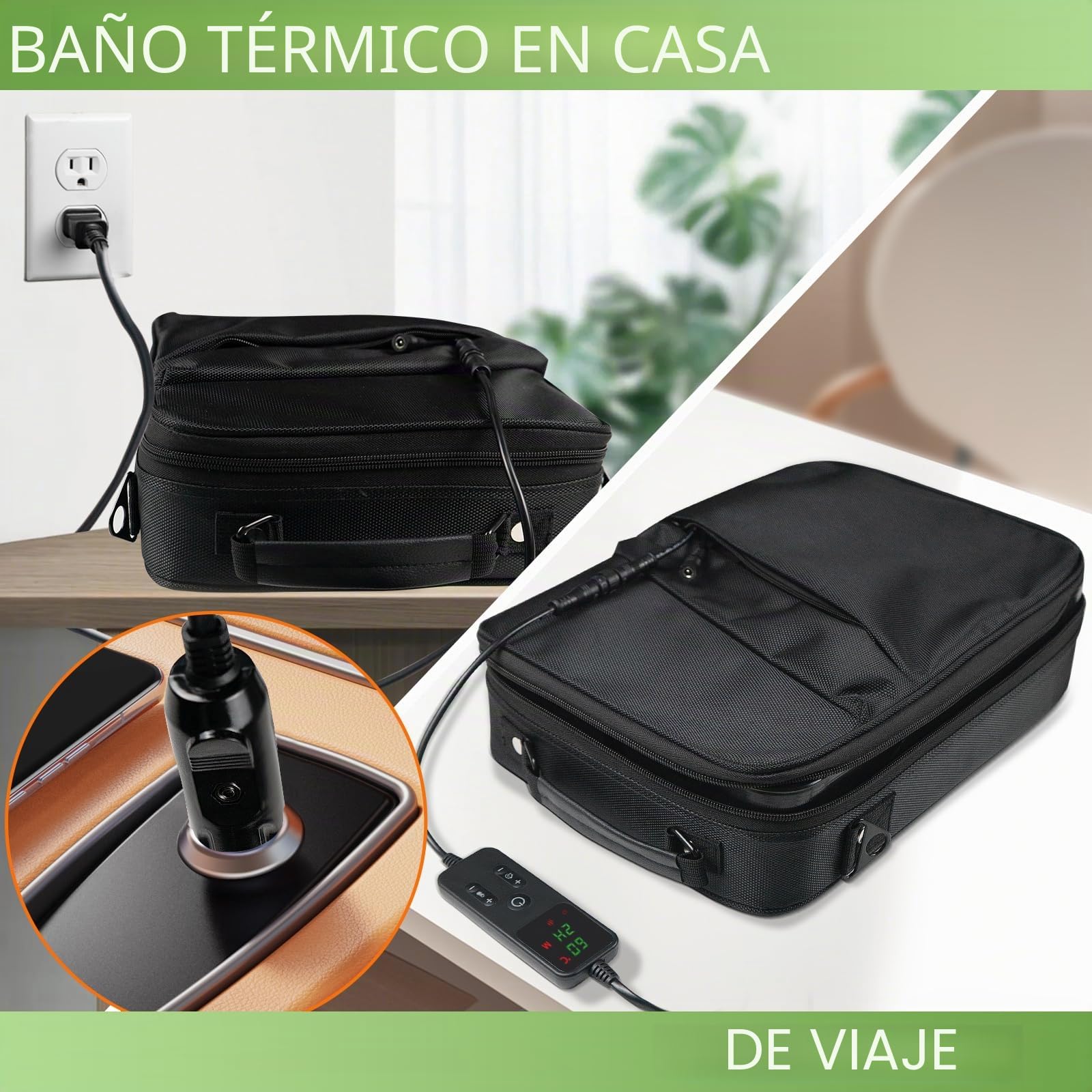 Calentador profesional de piedras calientes, juego de calentadores de piedras de masaje, set de masaje eléctrico portátil, 14 piedras de masaje calientes de basalto, para terapia de masaje, relajación