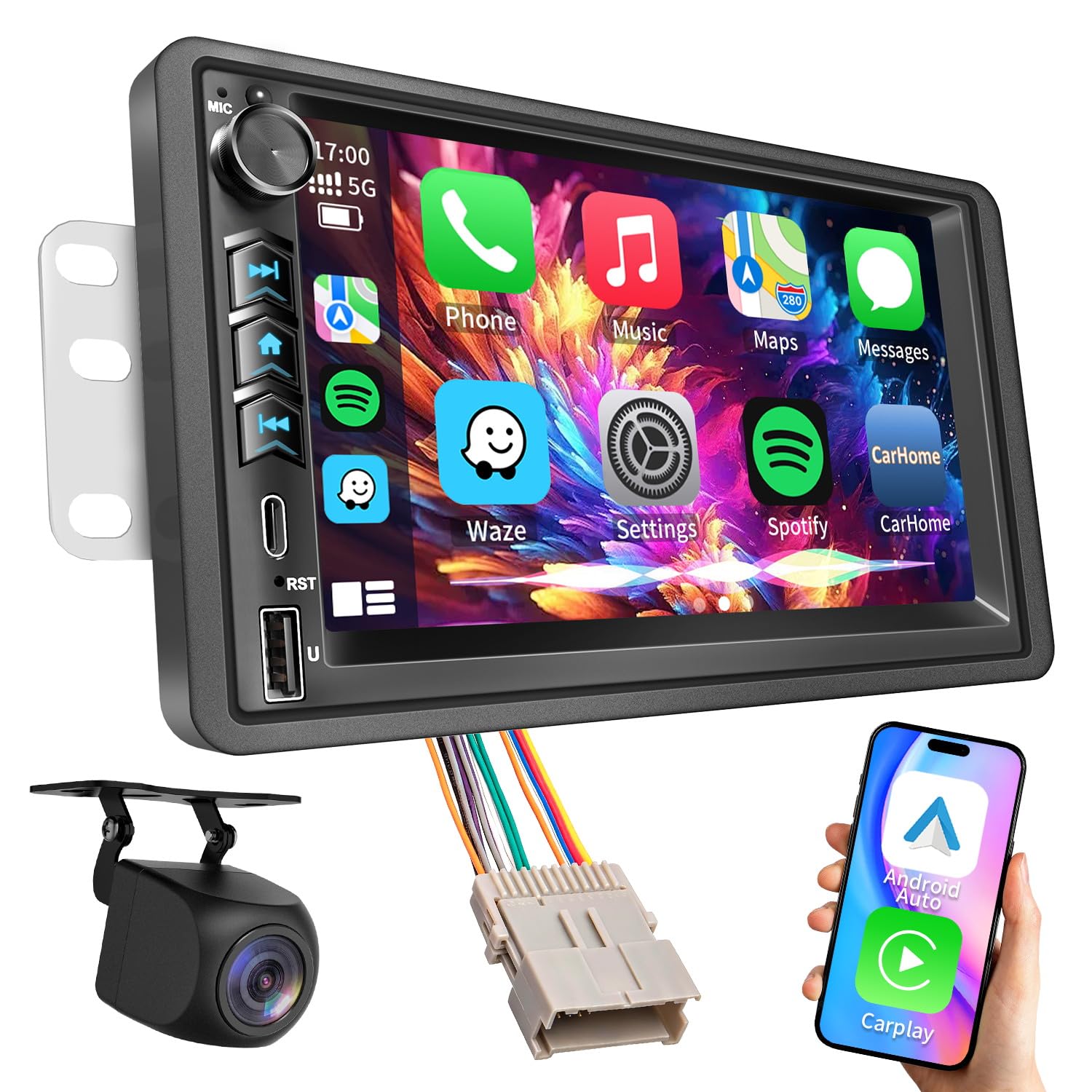 Photo 1 of Plug and Play Car Radio Stereo for Chevy Chevrolet Silverado Tahoe 2003-2006, GMC Siera Yukon 2003-2006, Hummer H2, Cadillac, Pontiac Android 15 4+64G Support CarPlay, Android Auto, GPS, Touchscreen