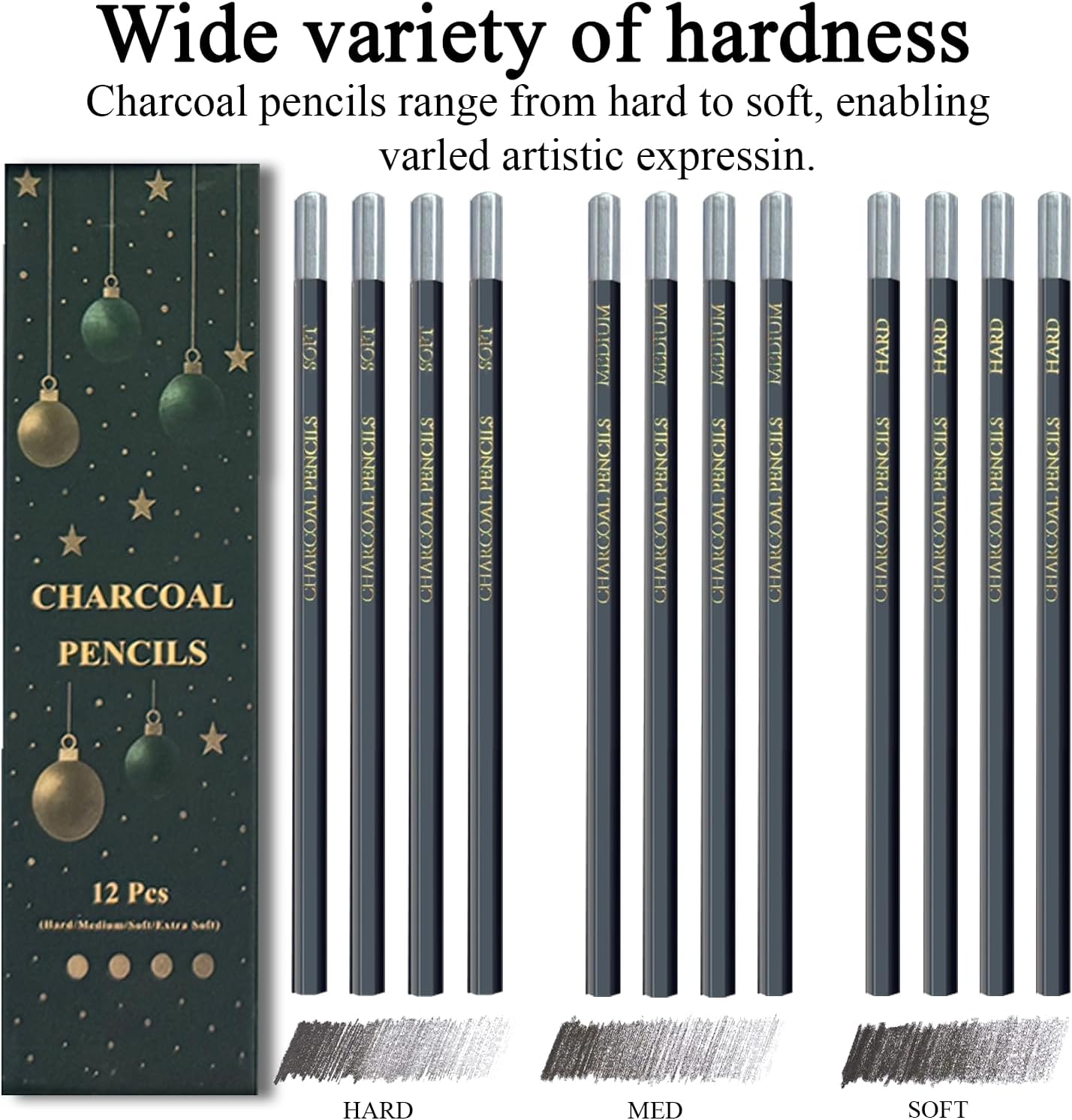 Fuxi Sketch Pad and Pencil Set | Stocking Stuffers, Art Supplies for Adults | Gifts for Artists, Teen & Beginners | Complete Drawing Set with Sketch Book, Sketch Pencils, Charcoal & Graphite Sticks. - Image 4