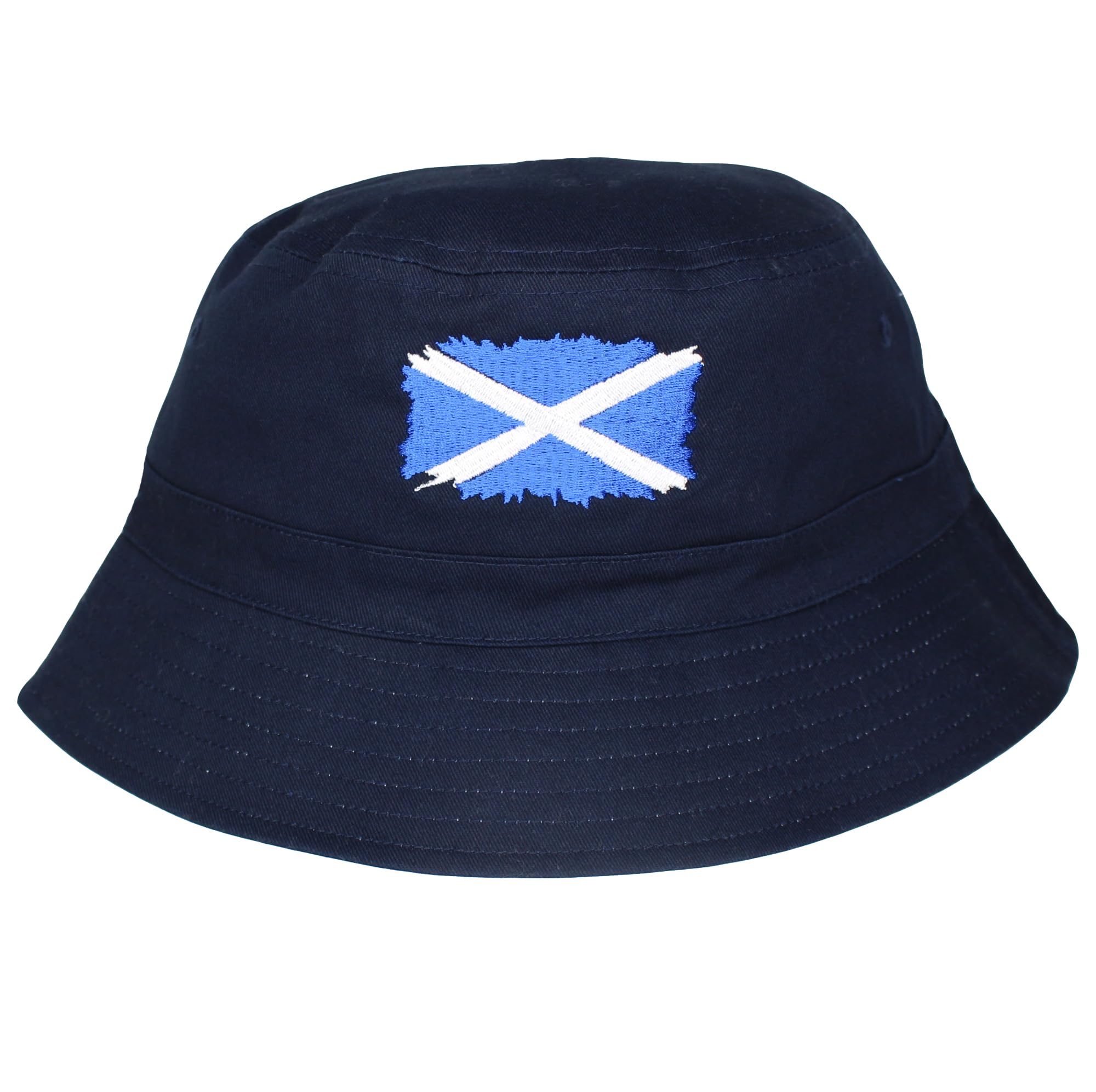 Teddyt's Men's Navy Scottish Flag Cotton Scotland Bucket Hat (Uk, Alpha, M, L)