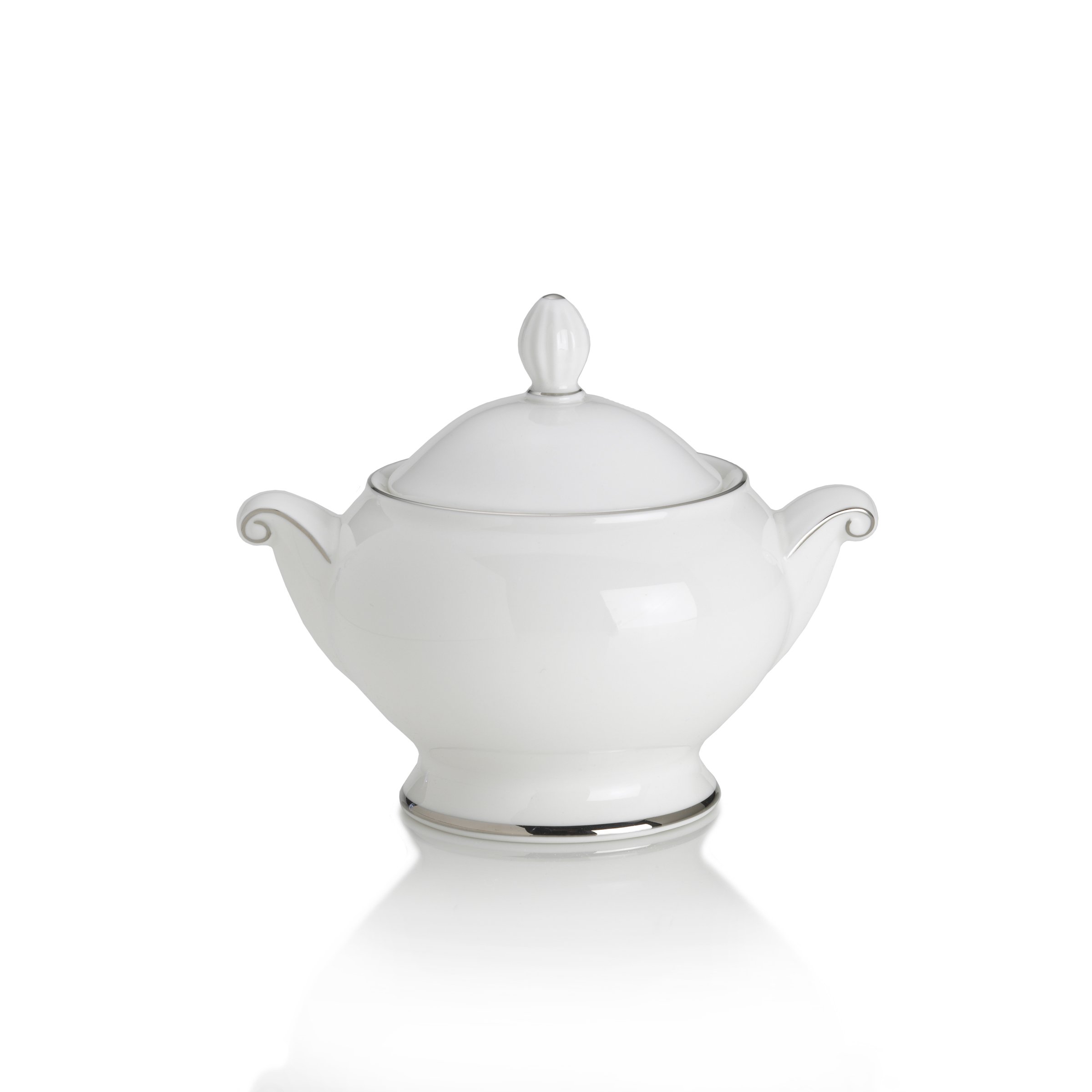 Mikasa Cameo Platinum Covered Sugar Bowl, 5.25-Inch