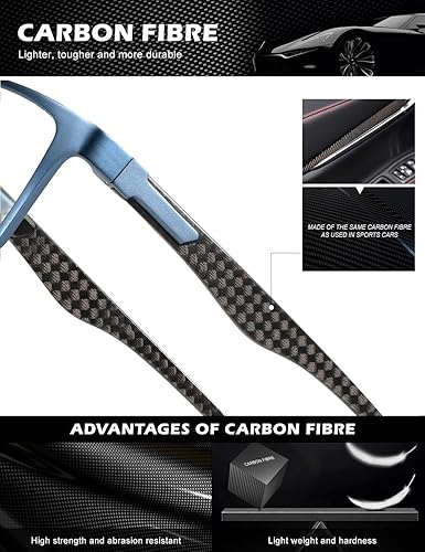 Miniatura 10 de ANYLUV Gafas de lectura para hombres y mujeres, bloqueo de luz azul, lentes de lectura premium para hombre, marco de Al-mg con bisagra de resorte