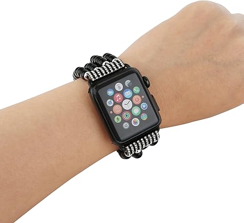 Miniatura 3 de GEMEK Compatible con Apple Watch Band de 38404142444549 mm para mujeres, iWatch Bands Series 987654321, correa de reemplazo de pulsera elástica de