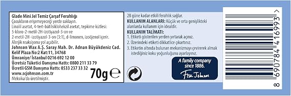 Glade Mini Gel Clean Sheet Refreshment, 70 Gr