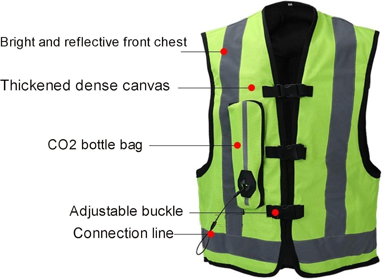 Inflatable Protective Airbag Vest Motorcycle Vest with Airbag Outdoor Safety Equipment is Wear-Resistant, Soft and Easy to Clean Four Seasons Cycling Reflective Vest The Best Cycling Gift