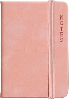 nuanzhiyuan Bloc de notas de 7 bolsillos, cuaderno pequeño de papelería, cuaderno de diario con banda elástica, blocs de notas de viaje para la escuela