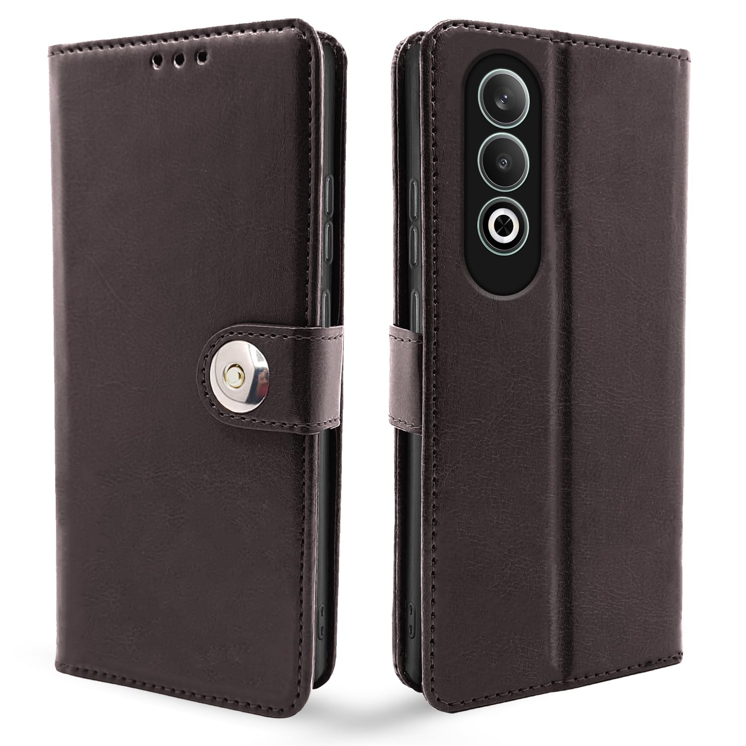 Pikkme OnePlus Nord CE 4 5G Flip Cover Leather Finish | Inside TPU with Card Pockets | Wallet Stand and Shock Proof | Complete Protection Button Flip Case (Coffee) (B0D14835RP) Amazon Price History, Amazon Price Tracker