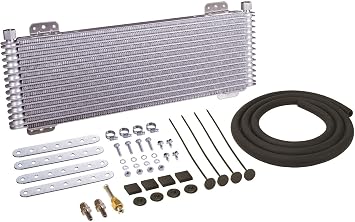 Automotive Derale 13633 Plate & Fin Trans Cooler Kit 5/8" Inverted Flare