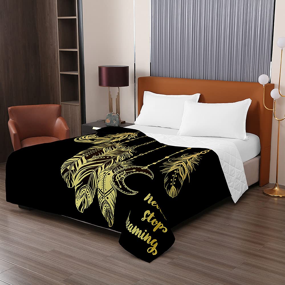 Oduo Boutis Couvre Lit Matelassé de Microfibre, 3D Papillon Impression Dessus Couverture Climatisation Couette Parure de Lit Èté Canapé l'Air Conditionné Courtepointe (Pente,230x260cm